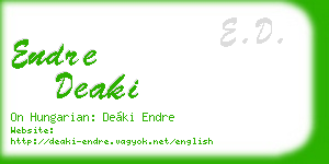 endre deaki business card